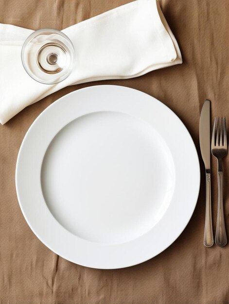 a plate with a white napkin and a fork next to it