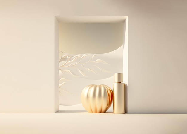 platform for beauty products presentation ai generated
