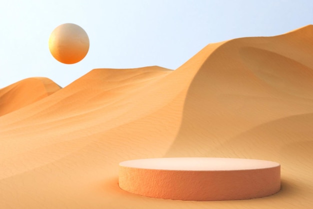 Platforms for product presentation in Sand dune