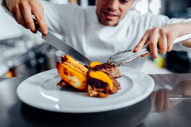 Plating the meal