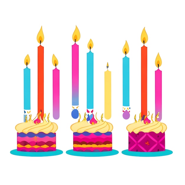 Foto platte dia de las velitas viering groet met kaarsen illustratie kleurrijke afbeeldingen ai genereren