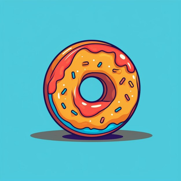 platte kleur donut logo vector