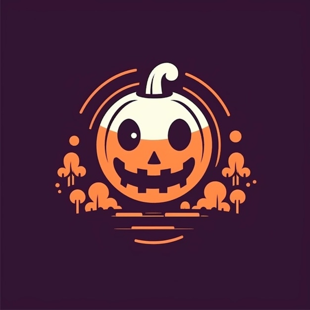 platte kleur halloween logo vector