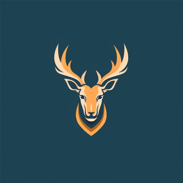 platte kleur herten logo vector