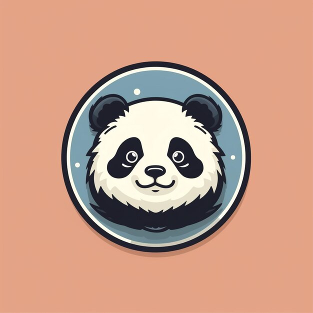 Foto platte kleur panda logo vector