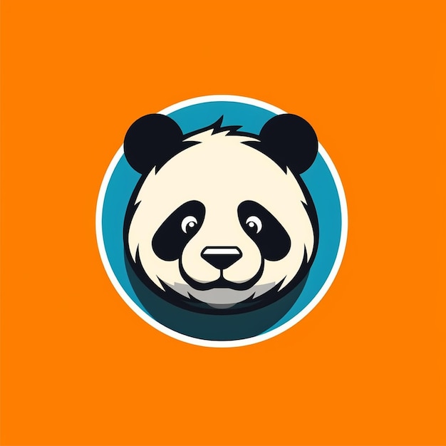 Foto platte kleur panda logo vector