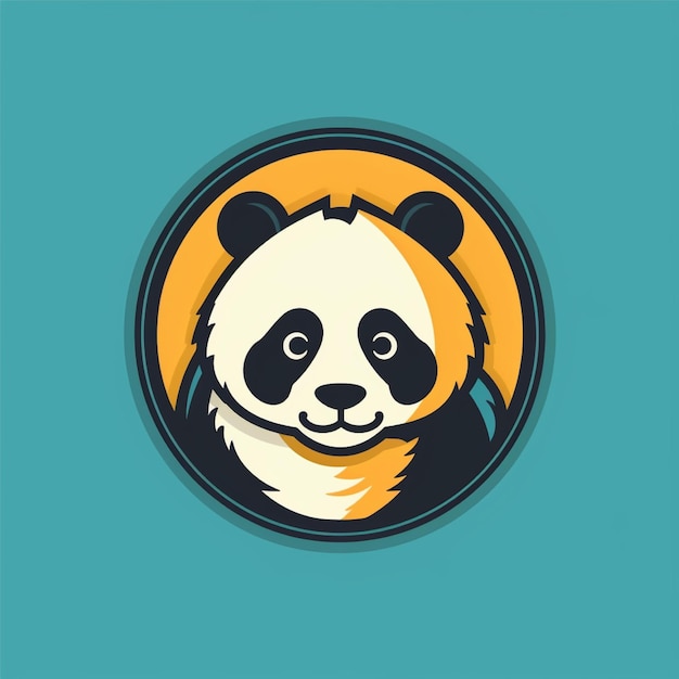 Foto platte kleur panda logo vector