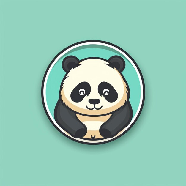 Foto platte kleur panda logo vector