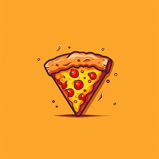 platte kleur pizza logo vector