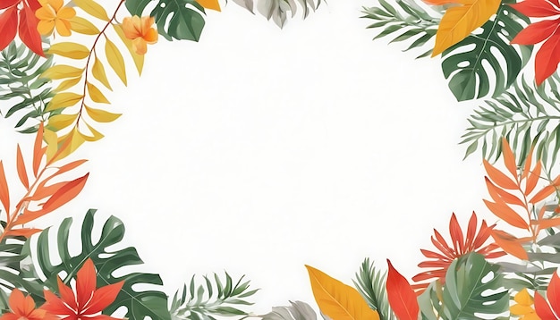 platte minimalistische tropische achtergrond