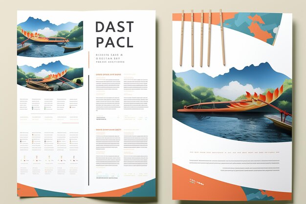 Foto platte ontwerp dragon boat festival evenement poster met festival details