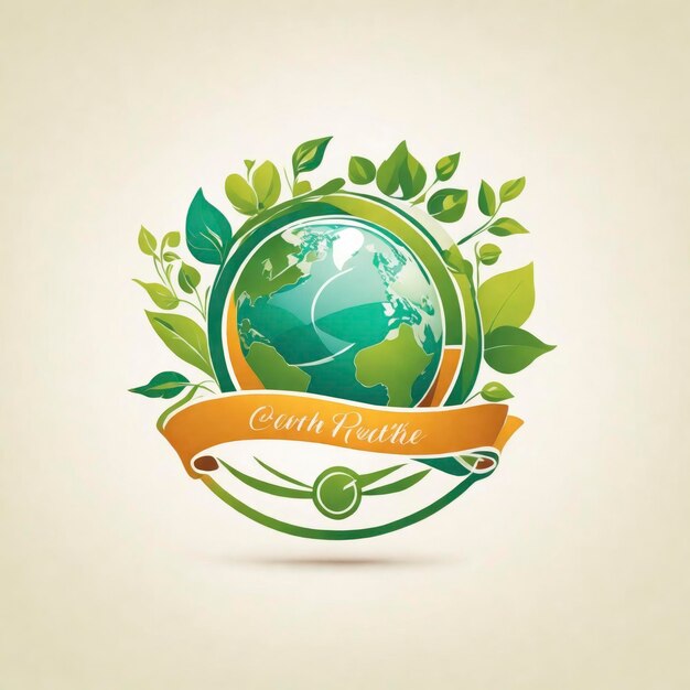 Platte ontwerp Eco bewuste vectorillustratie logo