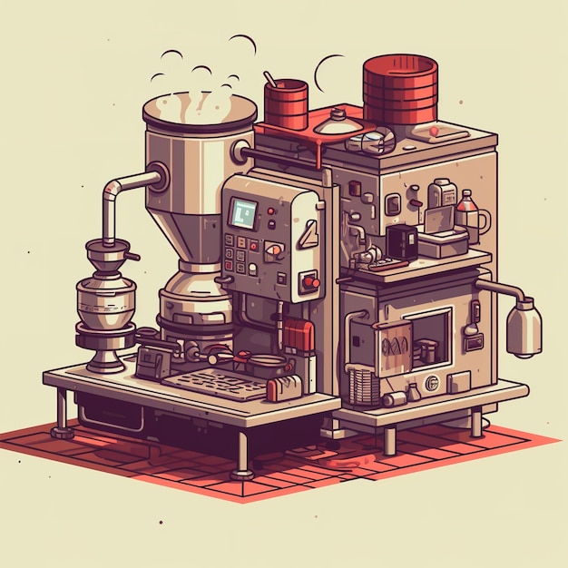 Foto platte ontwerp illustratie koffie