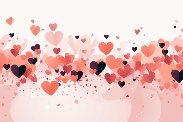 Platte vectorillustratie van lege Valentijnsdag banner achtergrond ar c