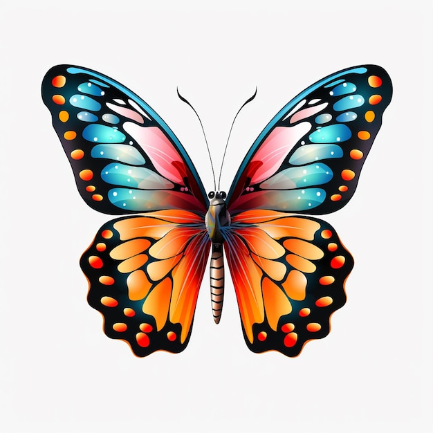 Platte vlinder vliegt sierlijk