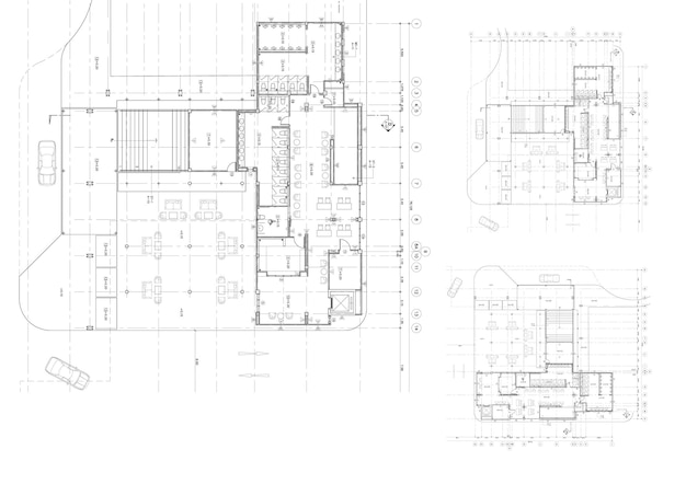 Plattegrond ontworpen gebouw op de tekening