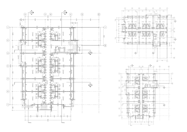 Plattegrond ontworpen gebouw op de tekening