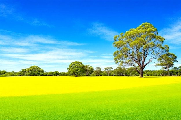 Platteland in de zomer AI_Generated