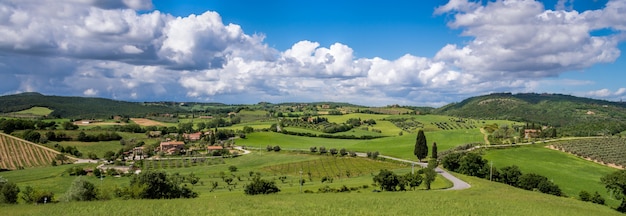 Platteland van Val d'Orcia Toscane