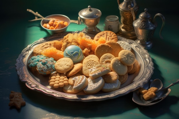 A Platter of Delicious Cookies and Cakes