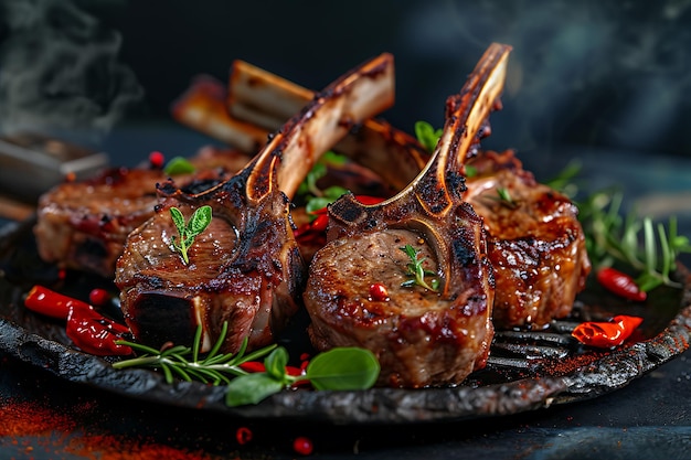 Platter Style Lamb Chops in Oven