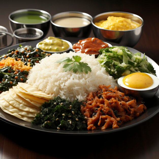 A platter with several different kinds of foods Food Illustration