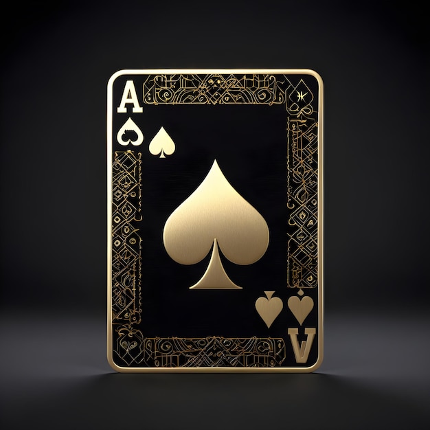 Play card icon traditional embroidery play card symbols poker chip dices and ace Black and golden