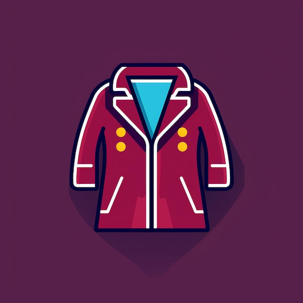 Foto play_doctors_coat_isolated_modern_line_icon