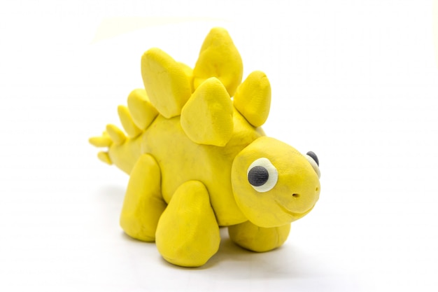 Фото Играть тесто stegosaurus на белом фоне