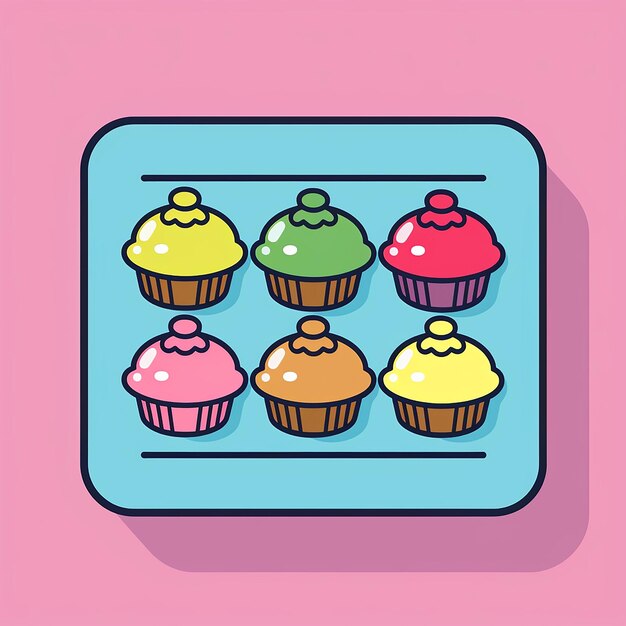 Photo play_kitchen_cupcake_tray_isolated_modern