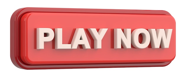 Play now button 3D illustration