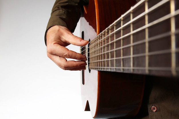 Play the right hand on classical guitar
