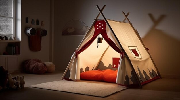 A play tent for indoor adventures