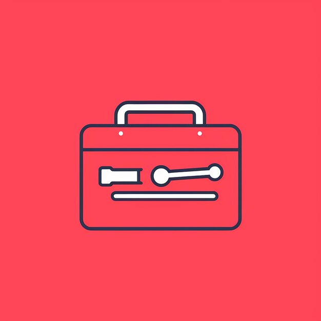 Photo play_vet_kit_isolated_modern_line_icon_vecto