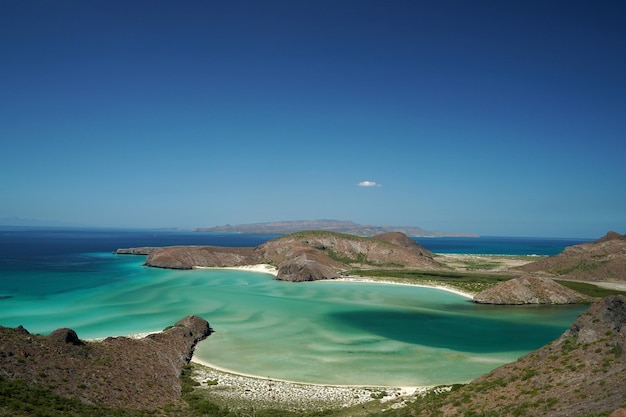 Playa balandra aerial view la paz baja california