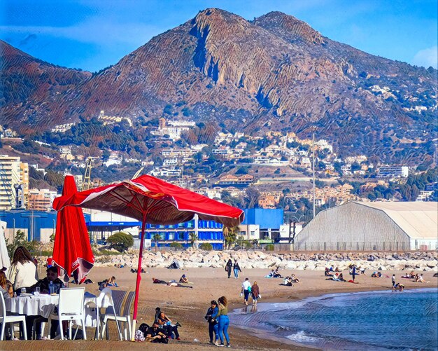 Playa de huelin in malaga