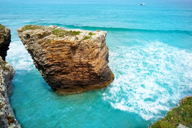 Playa las catedrales Catedrais beach in Galicia Spain