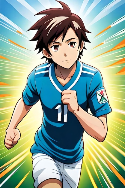 Player rum vislumbre soccer ilustration anime