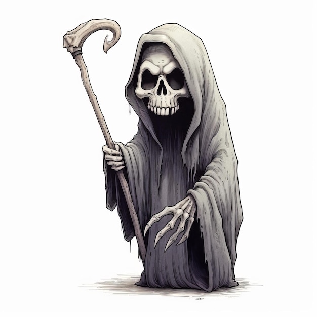 The Playful Adventures of a Cartoonish Grim Reaper A Cute and Comical Bonechilling Tale