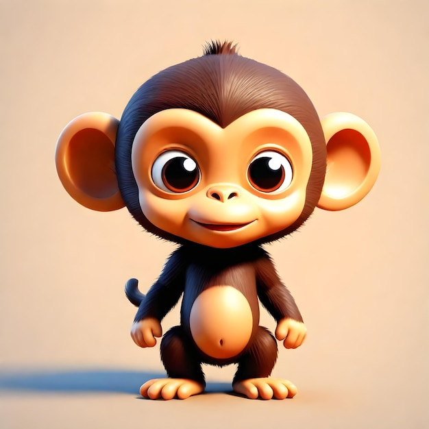 遊び心のある赤ちゃんの猿のクリップアートは,可愛さで楽しく気を散らす