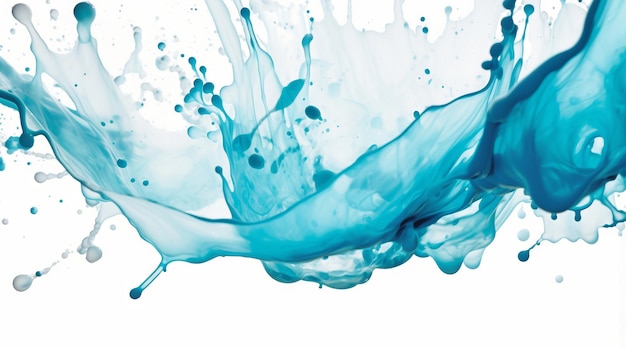 写真 分離の透明な背景に遊び心のある青い水スプラッシュ液体