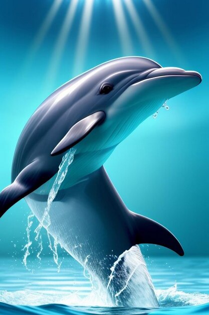 Playful bottlenose dolphin