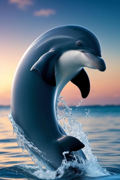 Playful bottlenose dolphin