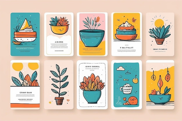 Photo playful business card design illustrative elements