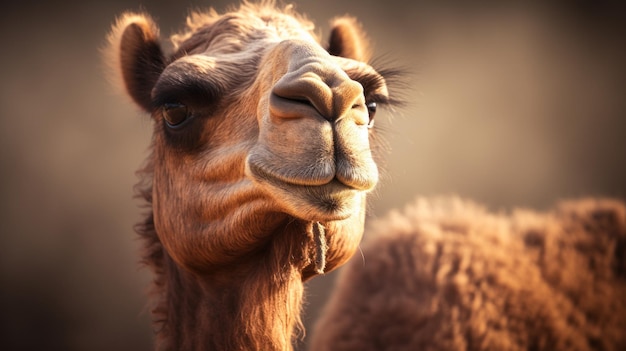 Playful Caricature Of A Camel In Soft Light Uhd Image