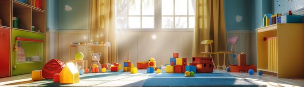 Photo playful and colorful children39s playroom