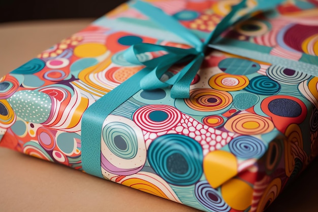 Playful and colorful gift wrap