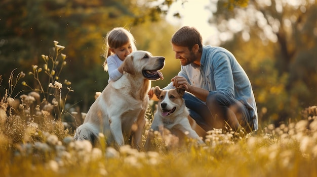 playful dog and its owner in nature outdoor pragma