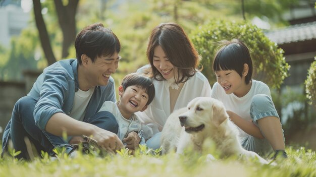 遊び心のある犬と飼い主が自然の外で遊ぶプラグマ