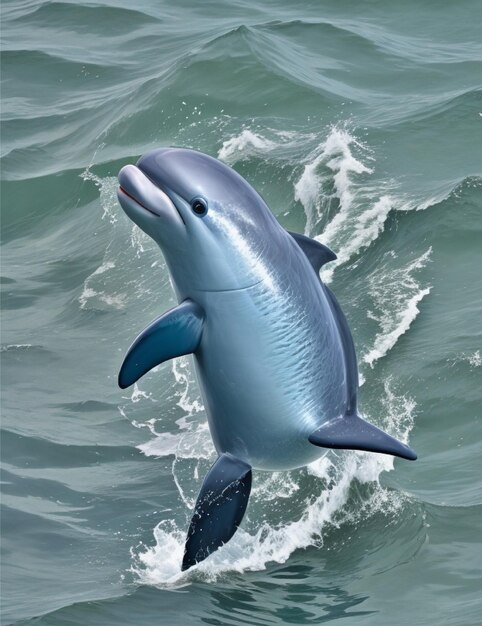 A playful dolphin fis